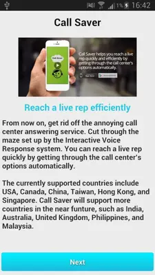 Call Saver android App screenshot 2